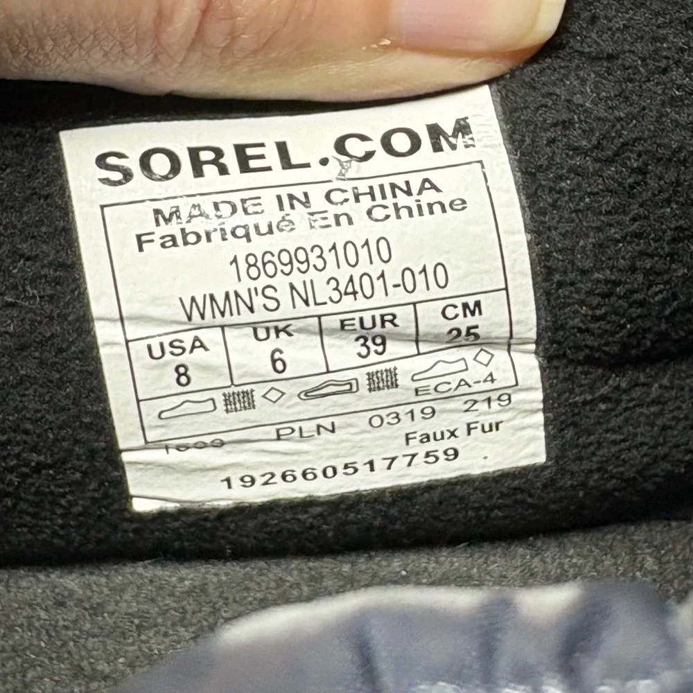 SOREL Womens Out‎ N About Puffy Waterproof Winter Sneaker Boots Size 8 Navy Blue